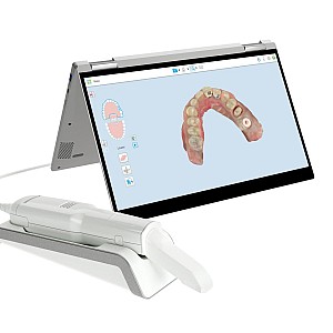 iTero ElementFlex Tblt Rght Wht BG crown and implant crown occlusal prep